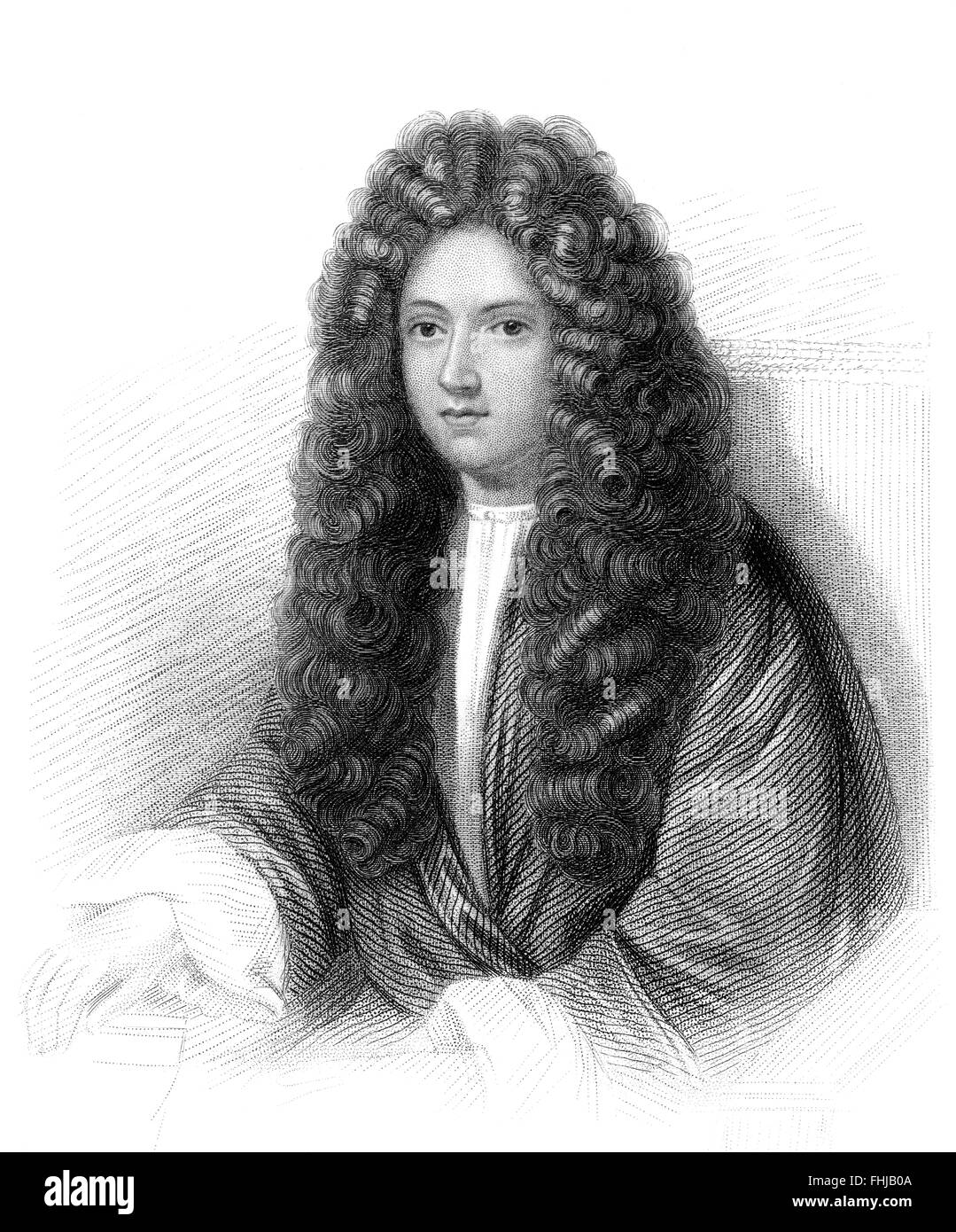 Robert Boyle, FRS, 1627-1691, ein Anglo-Irischer Naturphilosoph, Chemiker, Physiker und Erfinder Stockfoto