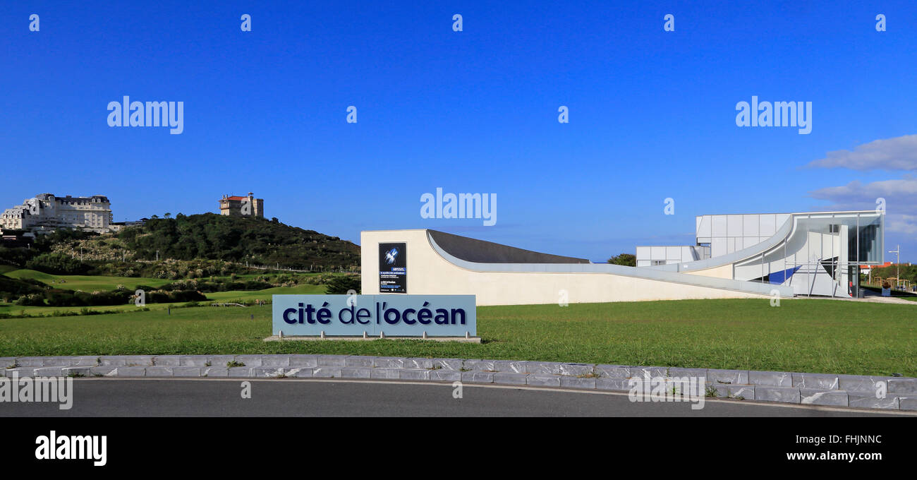 Die Stadt des Ozeans und Surfs in Biarritz. Pyrenäen-Atlantiques, Frankreich Stockfoto