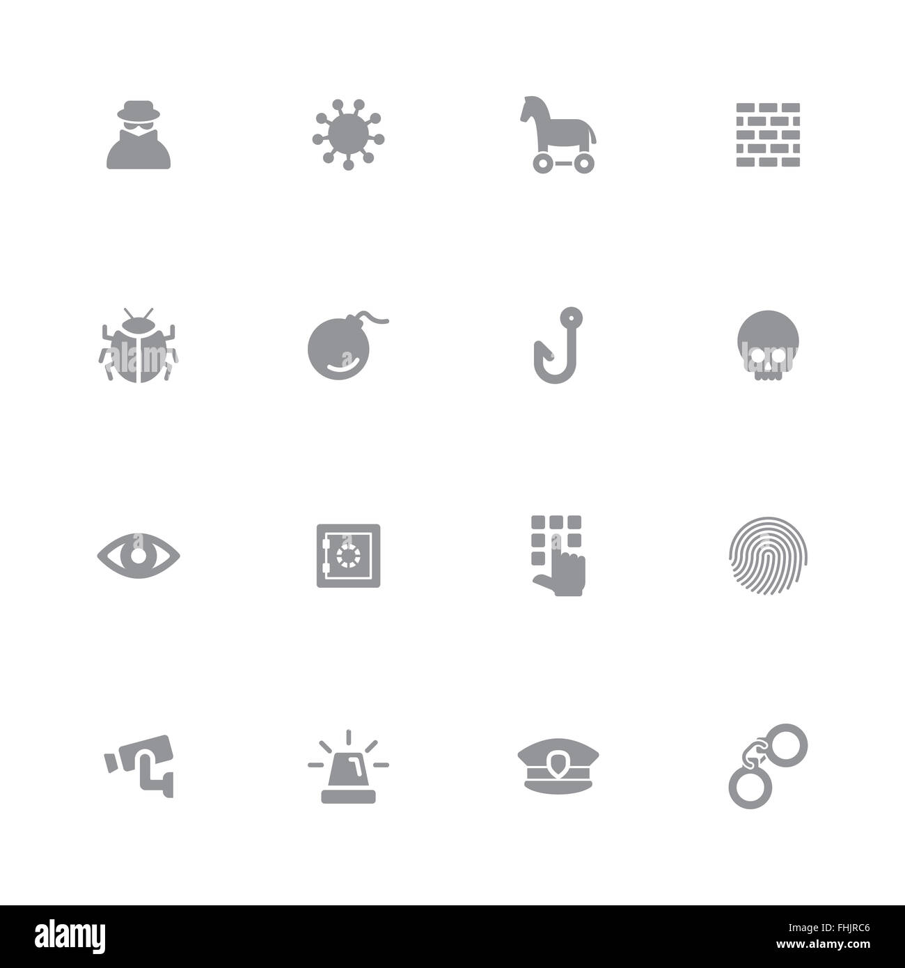 [JPEG] grau einfache flache Icon-Set 7 für Web-Design, User-Interface (UI), Infografik und mobile apps Stockfoto