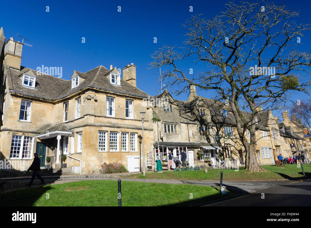 Geschäfte in Chipping Campden High Street, Cotswolds Stockfoto