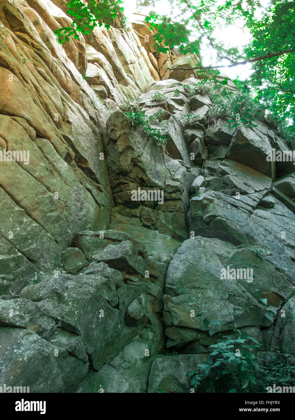 Buky Canyon in Tscherkassy, Ukraine. River Mountain Tikich. Stockfoto