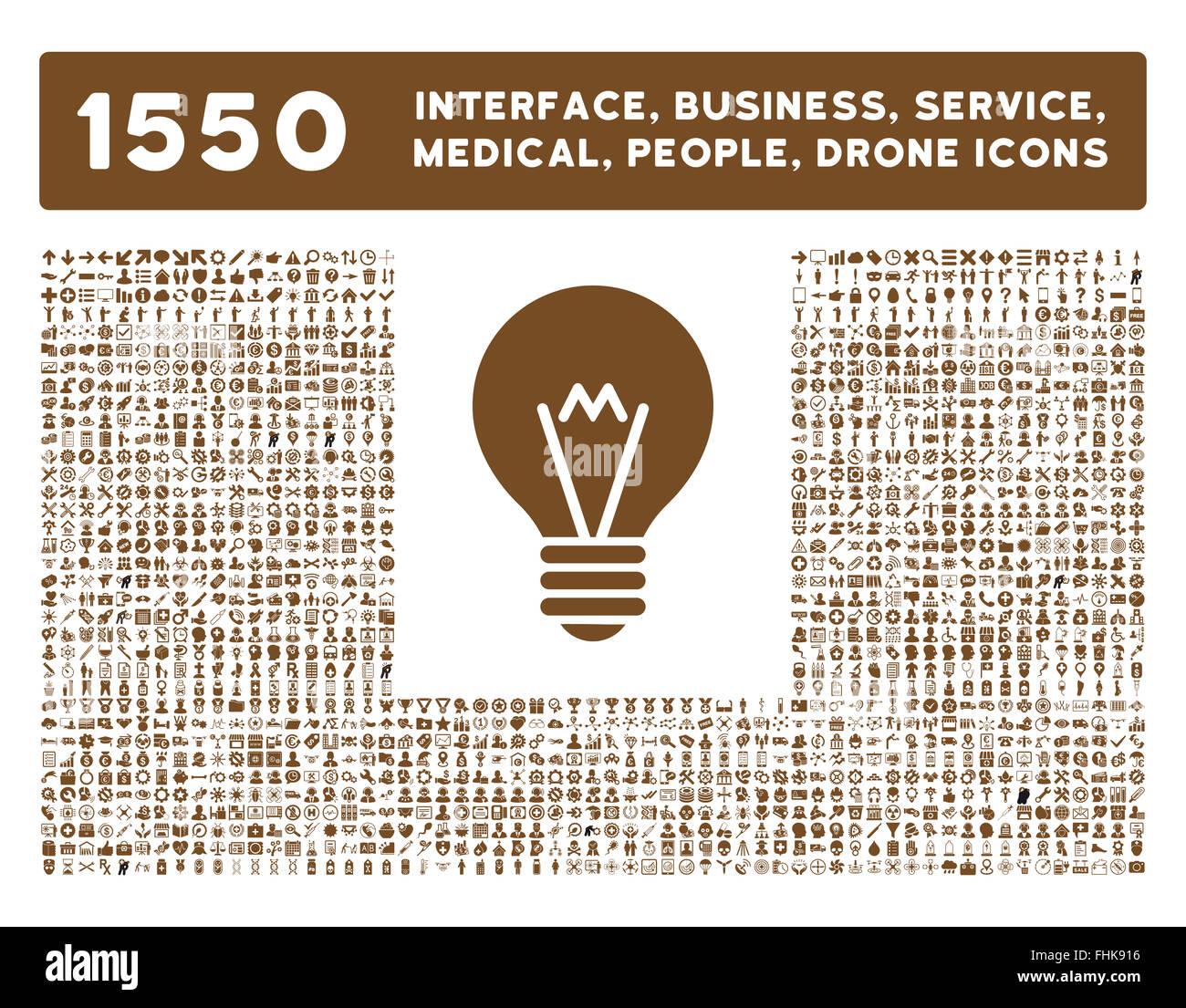 Schnittstelle, Geschäft, Werkzeuge, Menschen, Medizin, vergibt Vektor-Icons Stockfoto