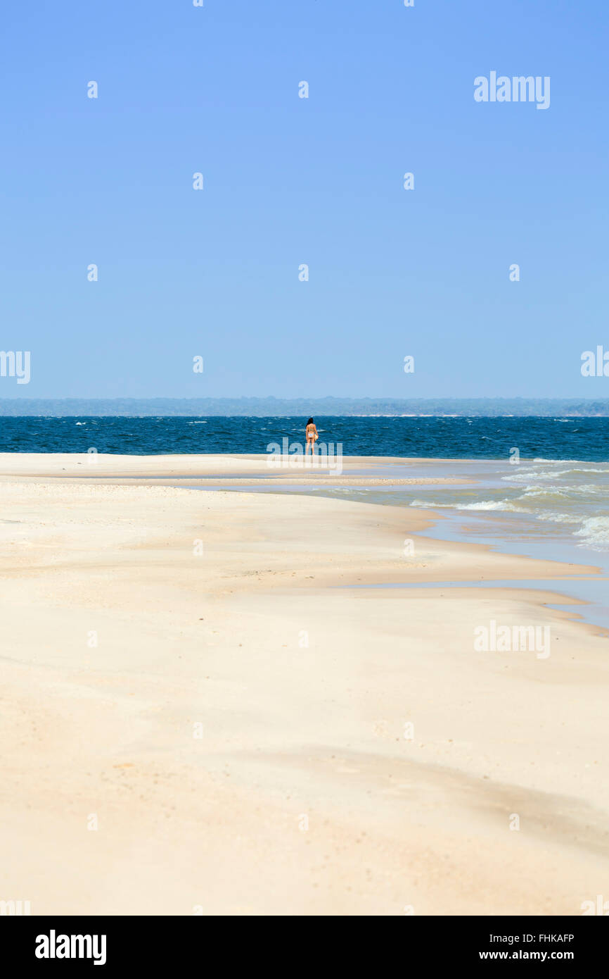 Brasilien, brasilianische Amazonas, Para, Alter do Chao, Ponta do Cururu Strand Stockfoto