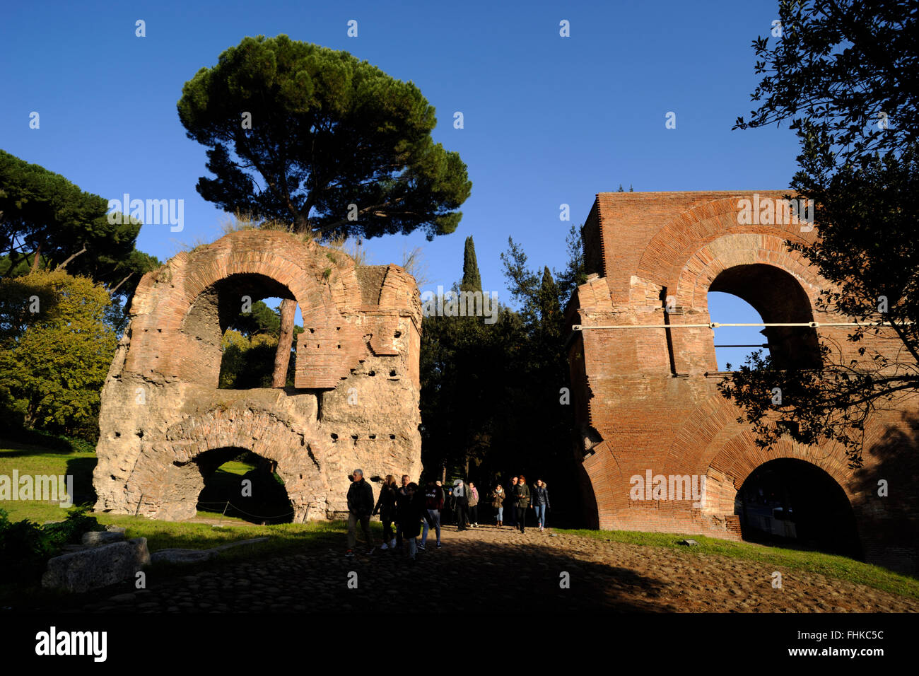 Nero Aquädukt (Aqua Claudia), Palatin, Rom, Italien Stockfoto