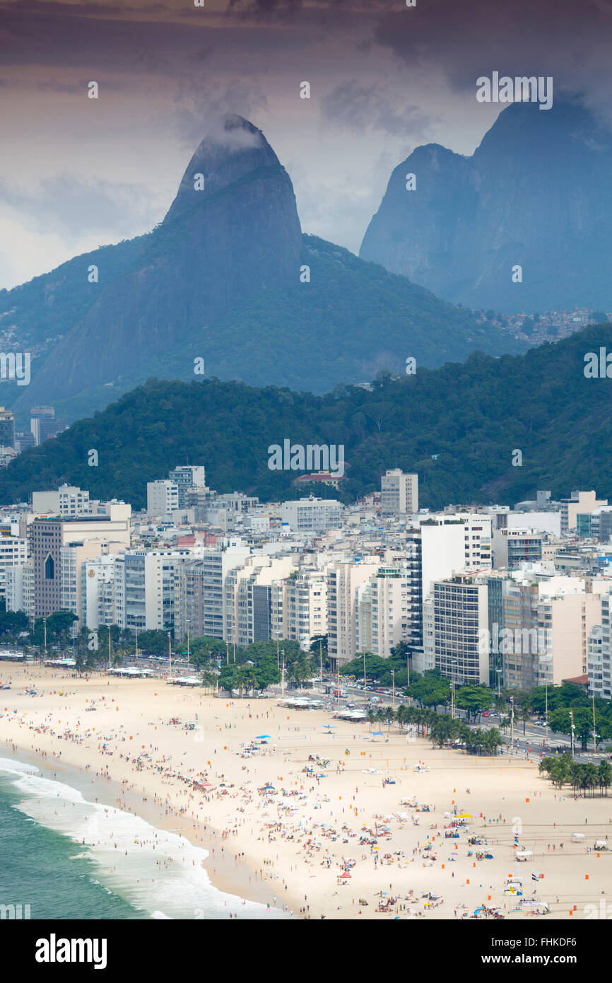 Copacabana Strand in Rio De Janeiro Stockfoto