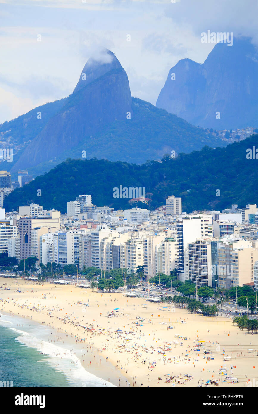Copacabana Strand in Rio De Janeiro Stockfoto