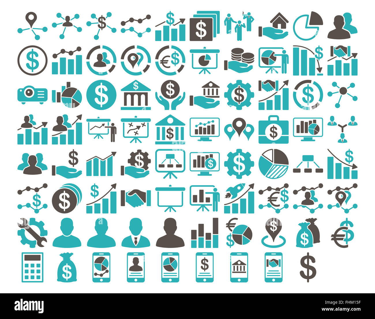 Business Icon-Set Stockfoto