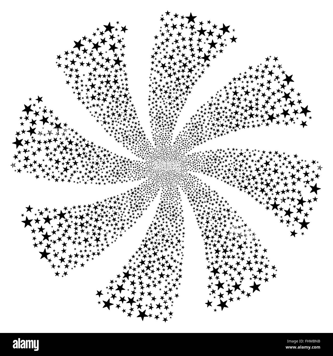 Gruß Stern Twirl Stockfoto