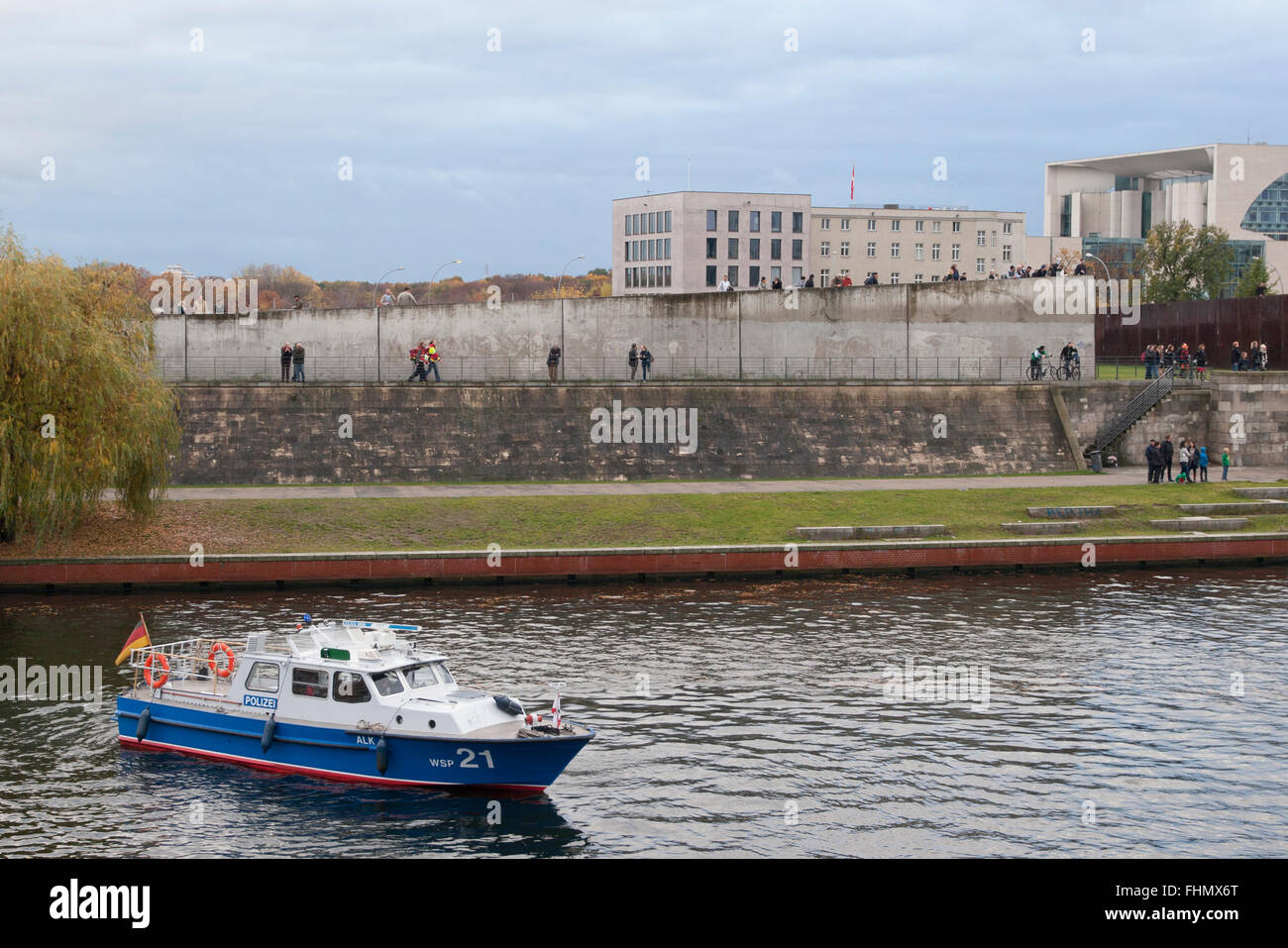 Polizeiboot Berlin Deutschland Stockfoto