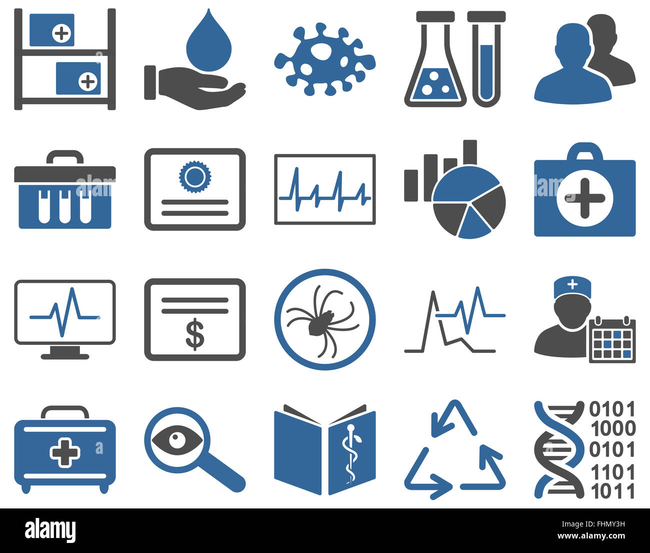 Medizinische bicolor Symbole Stockfoto