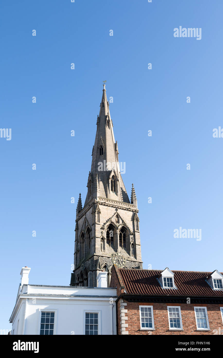 Die Kirche von Str. Mary Magdalene, Newark-on-Trent ist eine Pfarrkirche in der anglikanischen Kirche in Newark-on-Trent. Stockfoto