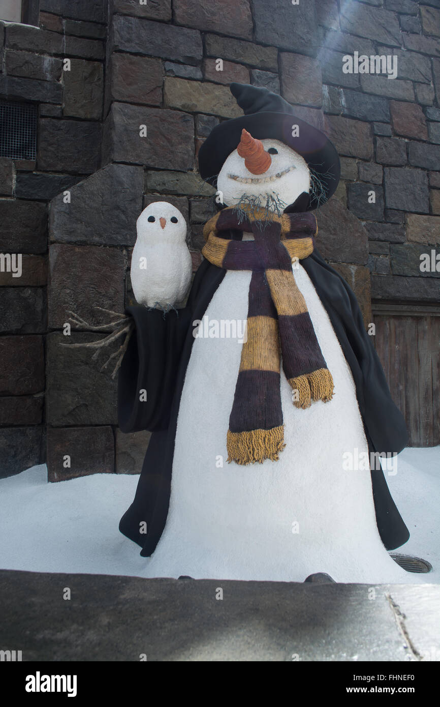 Harry Potter Schneemann in den universal Studios Orlando Florida in Hogsmead Stockfoto