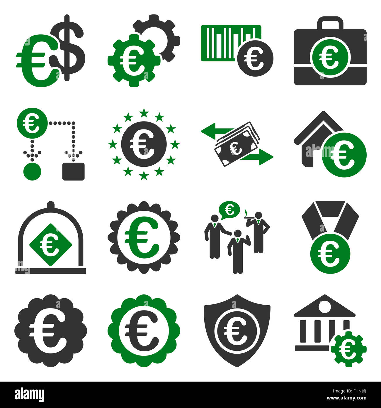 Euro Banking-Geschäft und Service-tools-Symbole Stockfoto