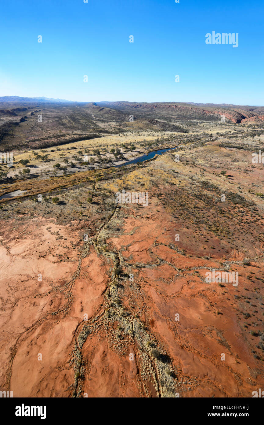 Luftbild der West MacDonnell Ranges, Northern Territory, NT, Australien Stockfoto