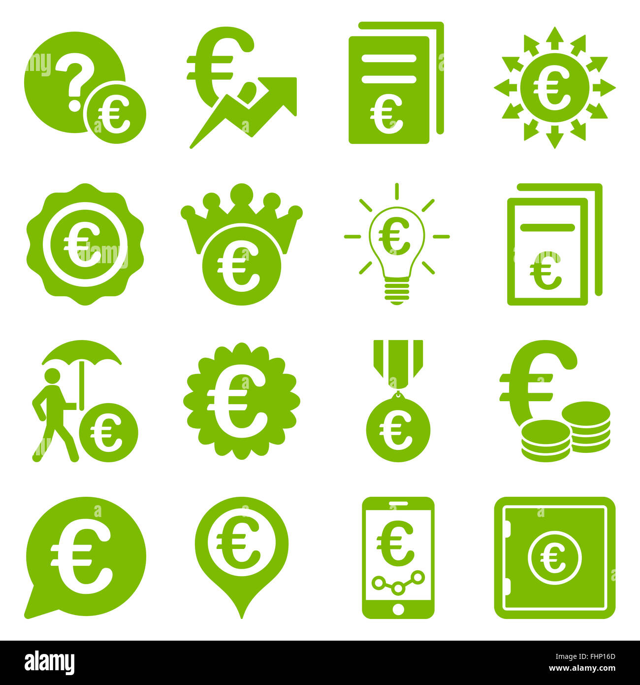 Euro Banking-Geschäft und Service-tools-Symbole Stockfoto