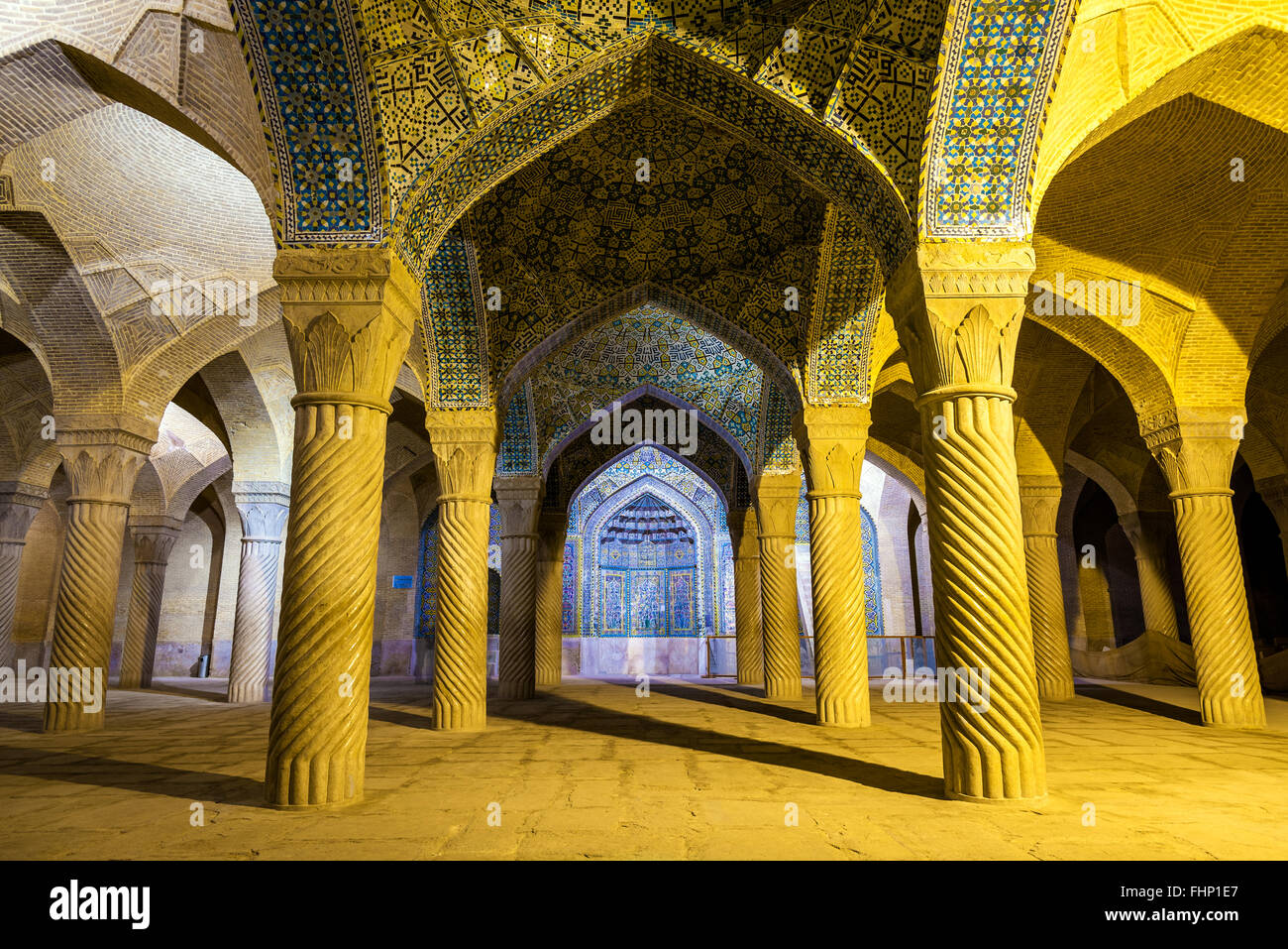 Inneren Vakil Moschee in Schiraz, Iran Stockfoto