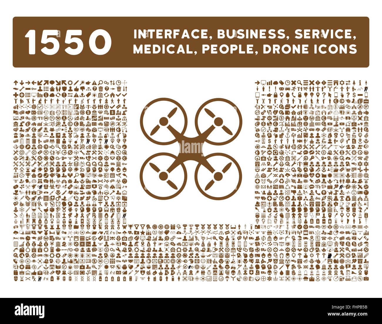 Schnittstelle, Geschäft, Werkzeuge, Menschen, Medizin, vergibt Vektor-Icons Stockfoto
