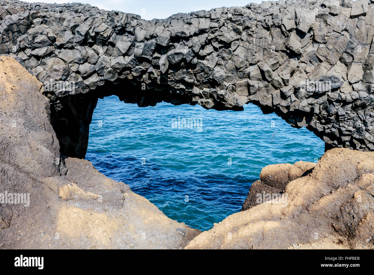 Basalt Felsformationen in Vik, Island Stockfoto