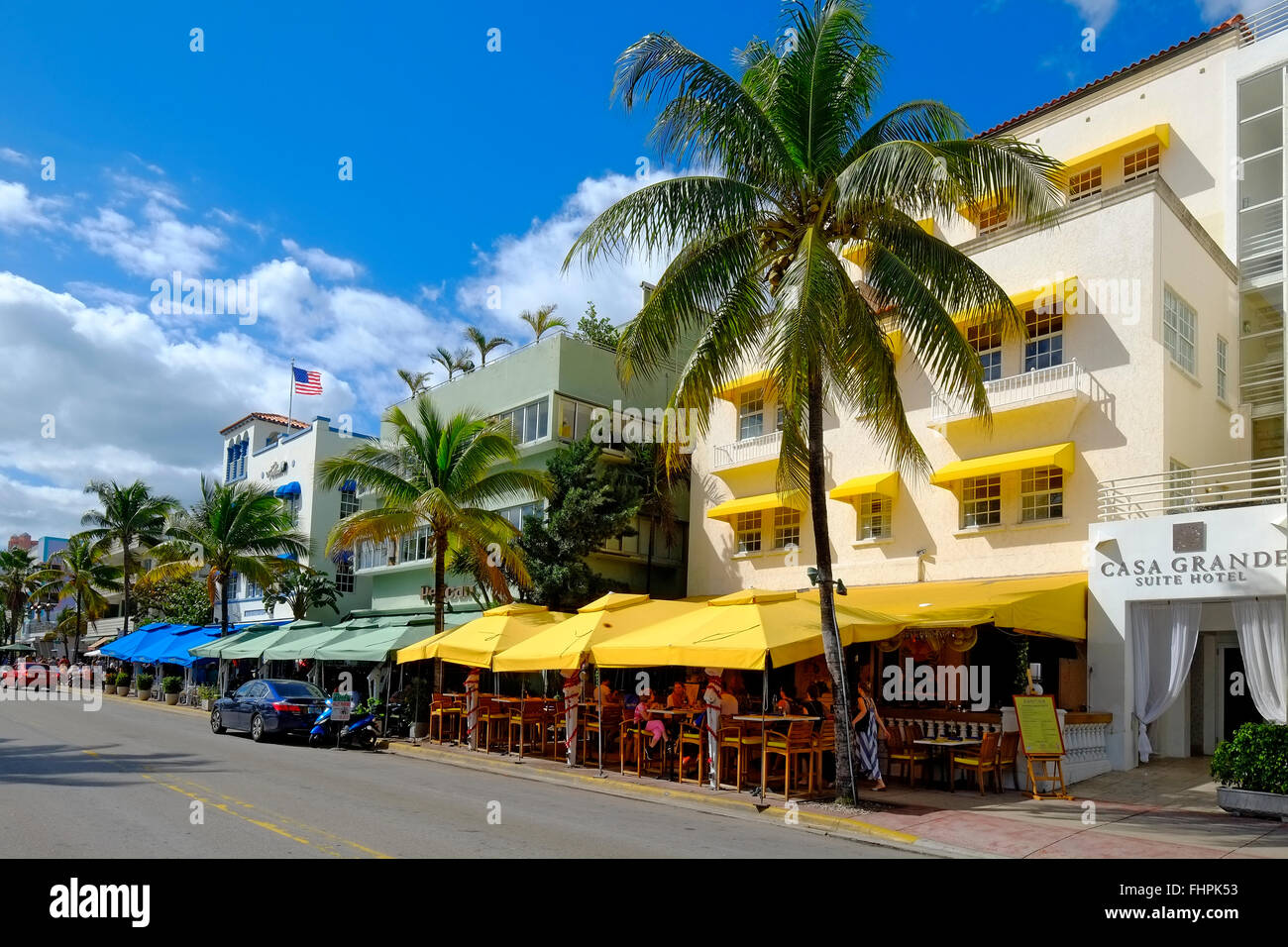 Miami Beach Florida FL Kunst Deco Ocean Drive South Beach Stockfoto