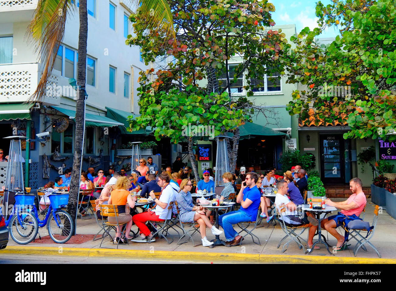 Miami Beach Florida FL Kunst Deco Ocean Drive South Beach Stockfoto