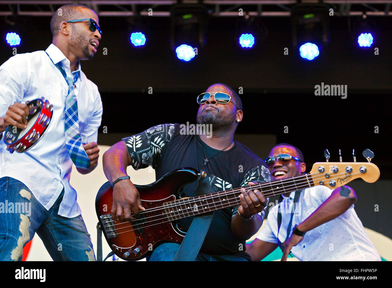 Trombone Shorty & Orleans Avenue führen Sie auf dem 58. Monterey Jazz Festival - California Stockfoto