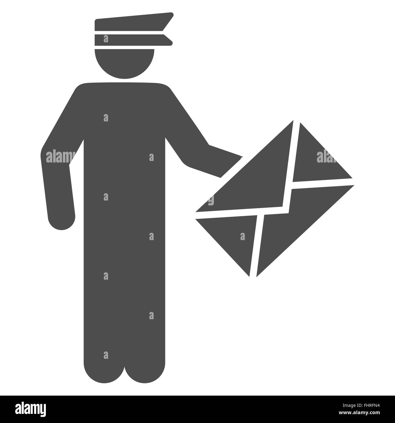 Postbote-Symbol Stockfoto