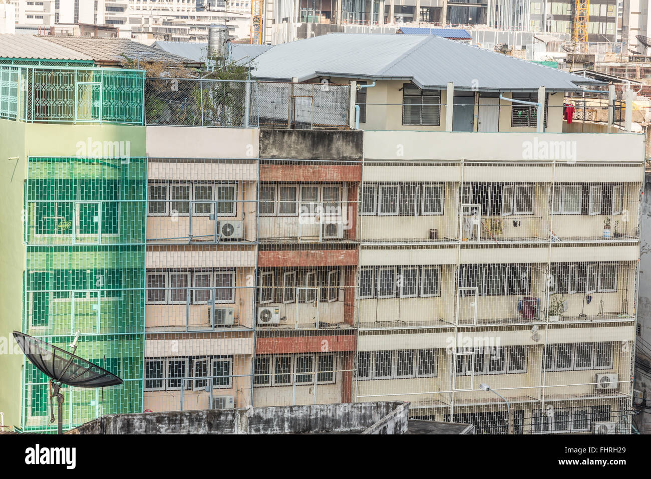 Die schöne Aussicht auf Stadt sind Dichte von Aufenthalts- und Gebäude Stockfoto