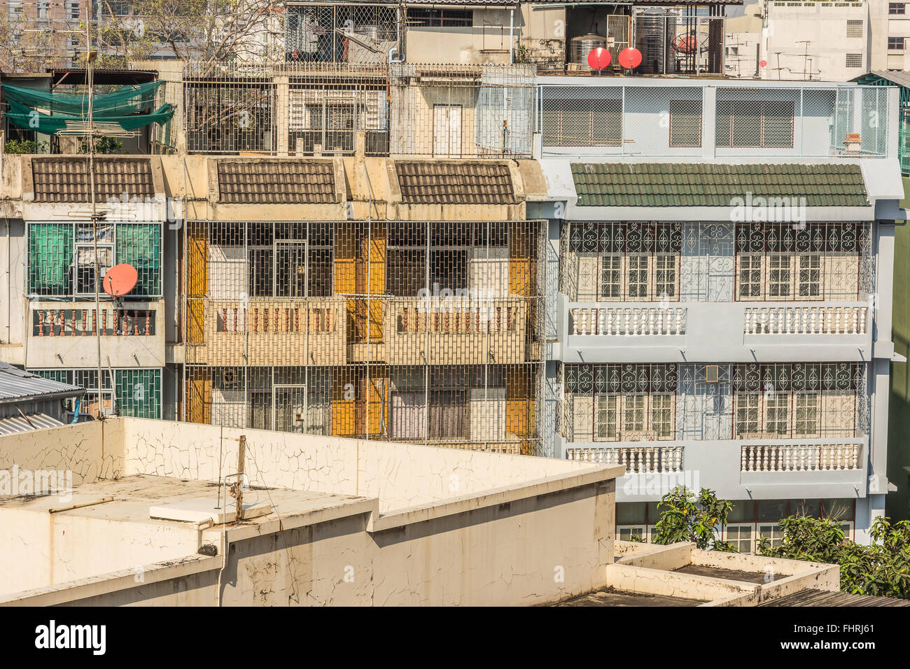 Die schöne Aussicht auf Stadt sind Dichte von Aufenthalts- und Gebäude Stockfoto