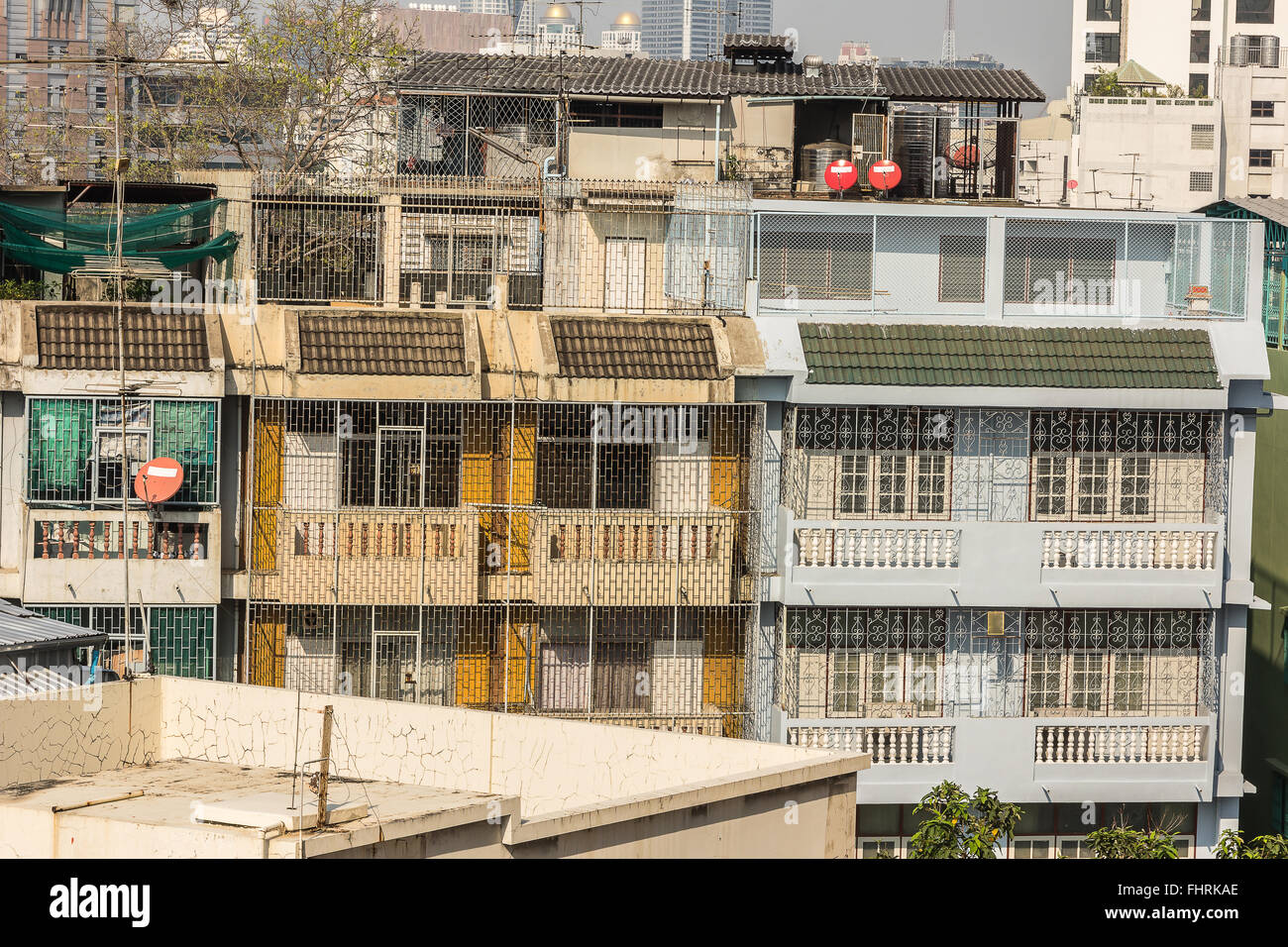 Die schöne Aussicht auf Stadt sind Dichte von Aufenthalts- und Gebäude Stockfoto
