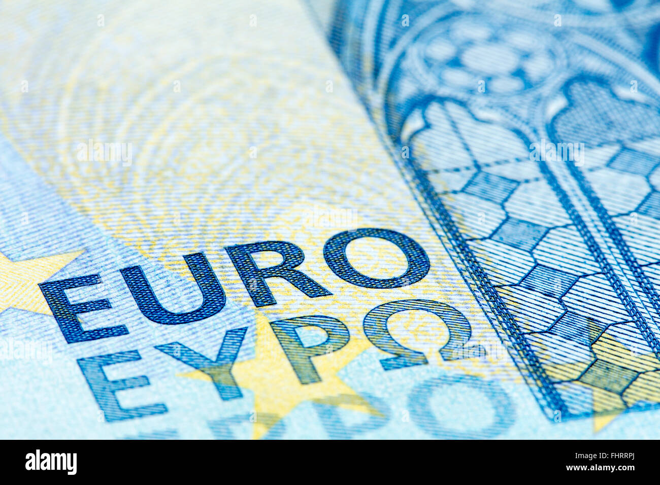 Detaillierte schließen sich ein 20 Euro-Banknote aus Europa serie Stockfoto