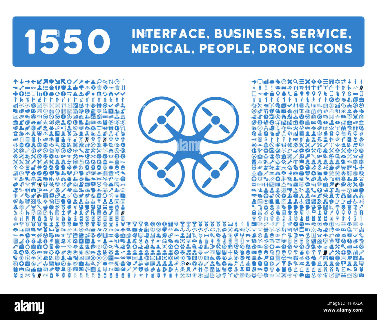 Schnittstelle, Geschäft, Werkzeuge, Menschen, Medizin, vergibt Vektor-Icons Stockfoto