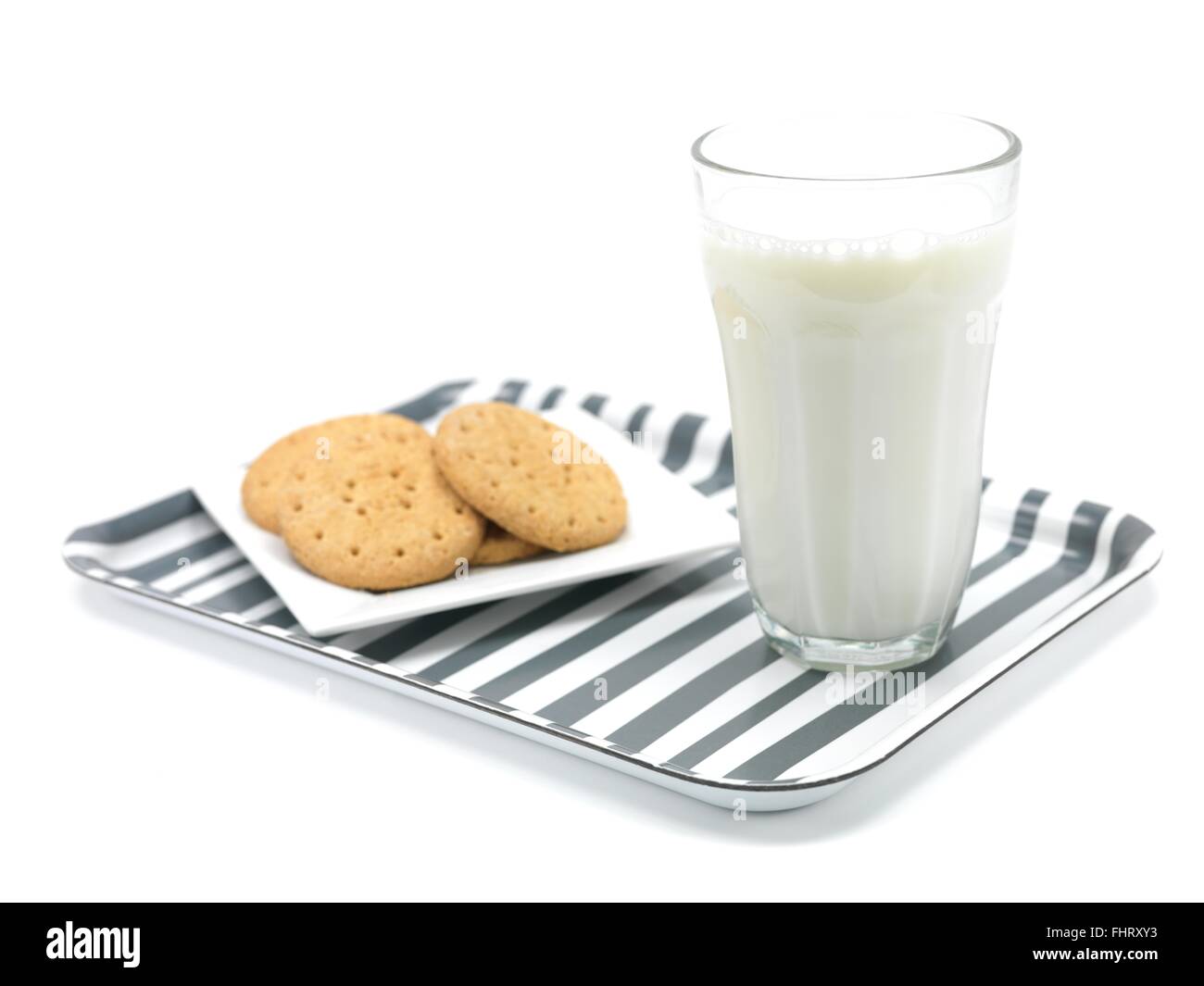 Kekse und Milch Stockfoto