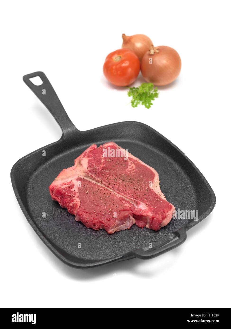 Rohe T Bone Steak Stockfoto