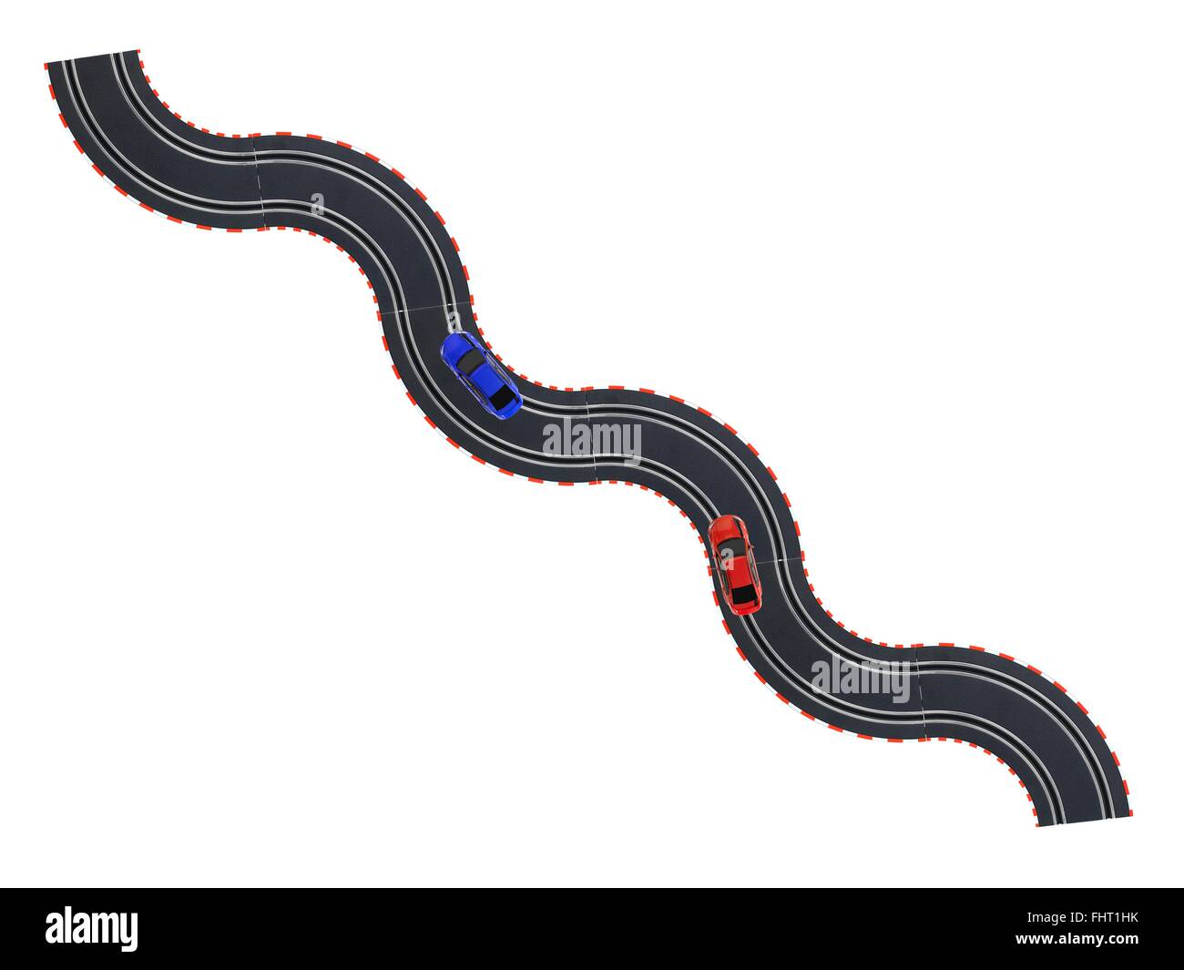 Ein Bild von Spielzeug Slot Car racing Stockfoto