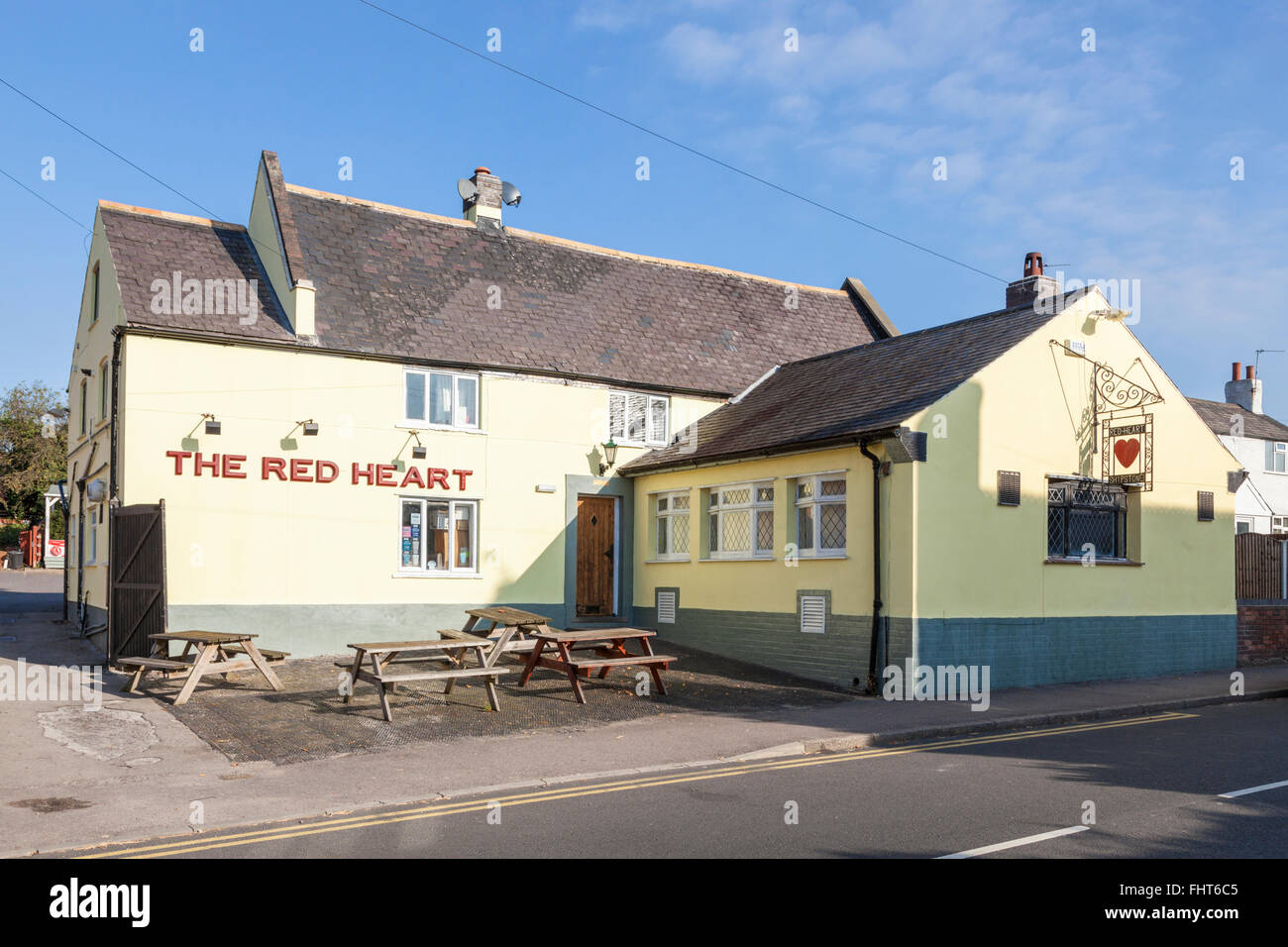 Das rote Herz Pub, dem Ruddington, Nottinghamshire, England, Großbritannien Stockfoto