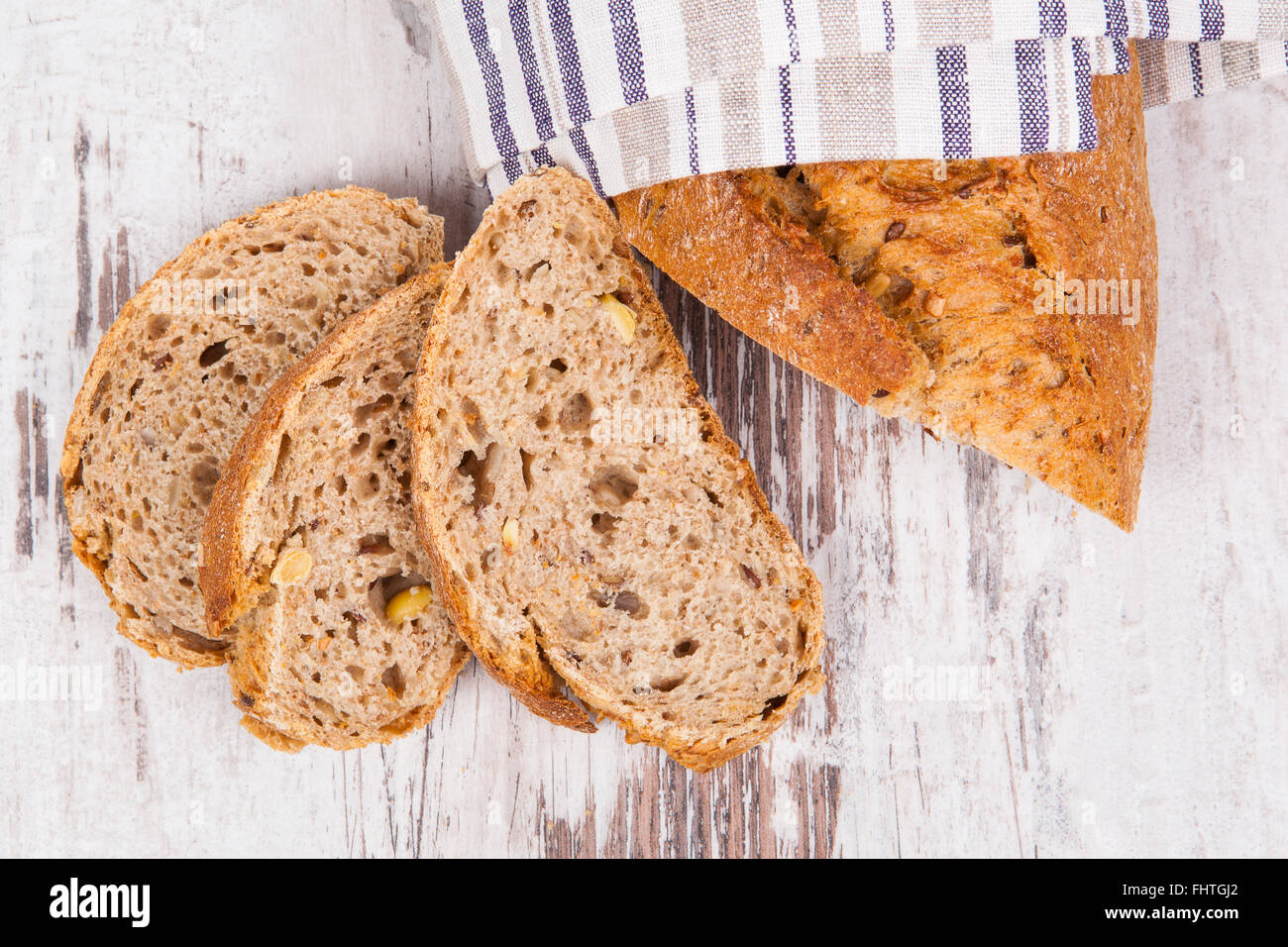 Leckeres Brot Stillleben. Stockfoto