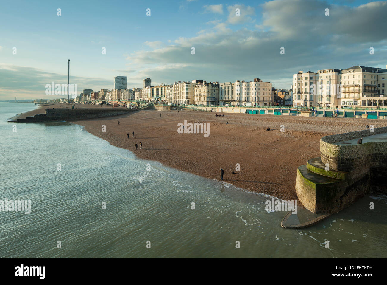 Winternachmittag am Brighton Seafront, East Sussex, England. Stockfoto