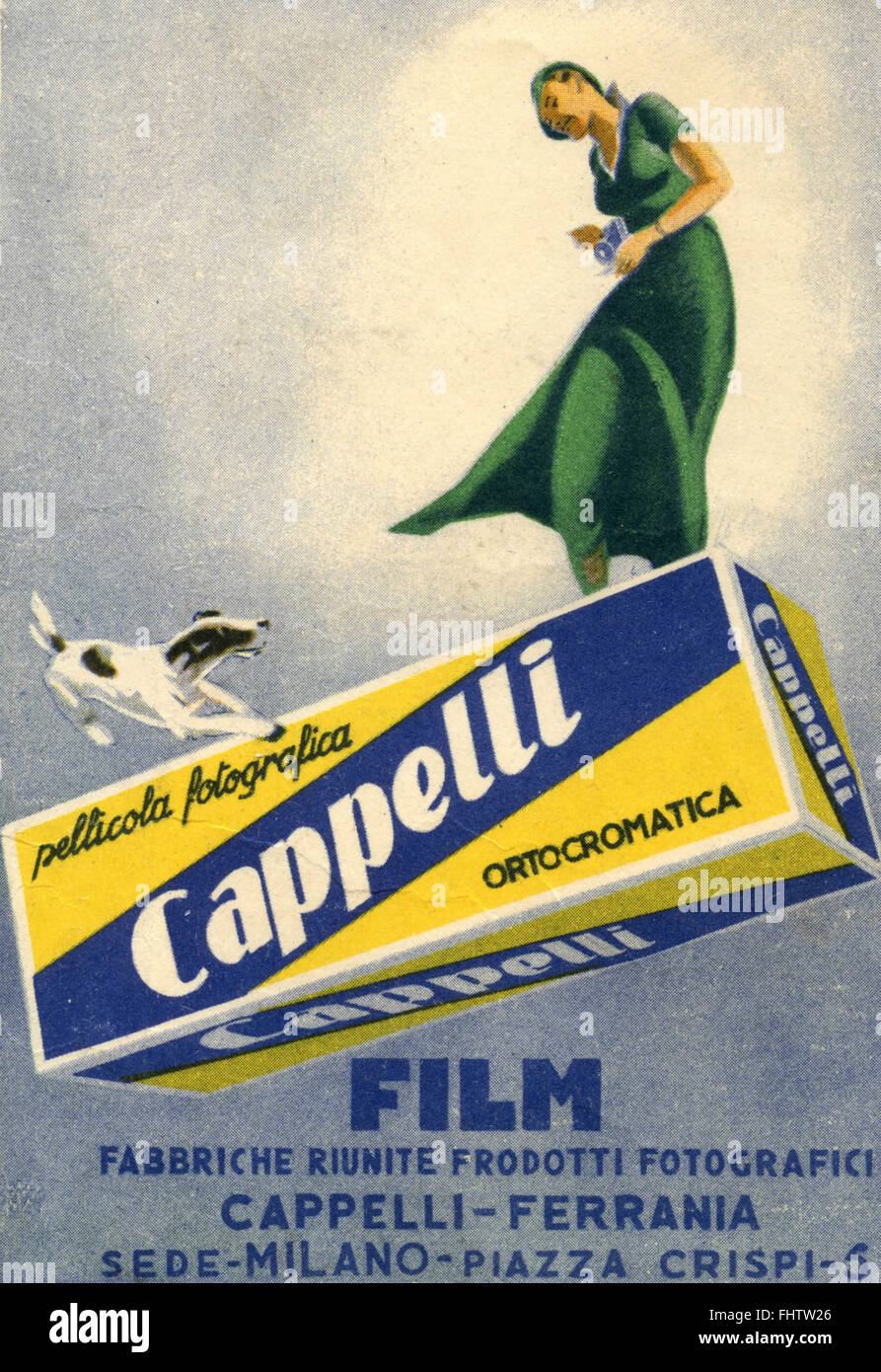 Fotofilm Hüte, Vintage Werbung Stockfoto