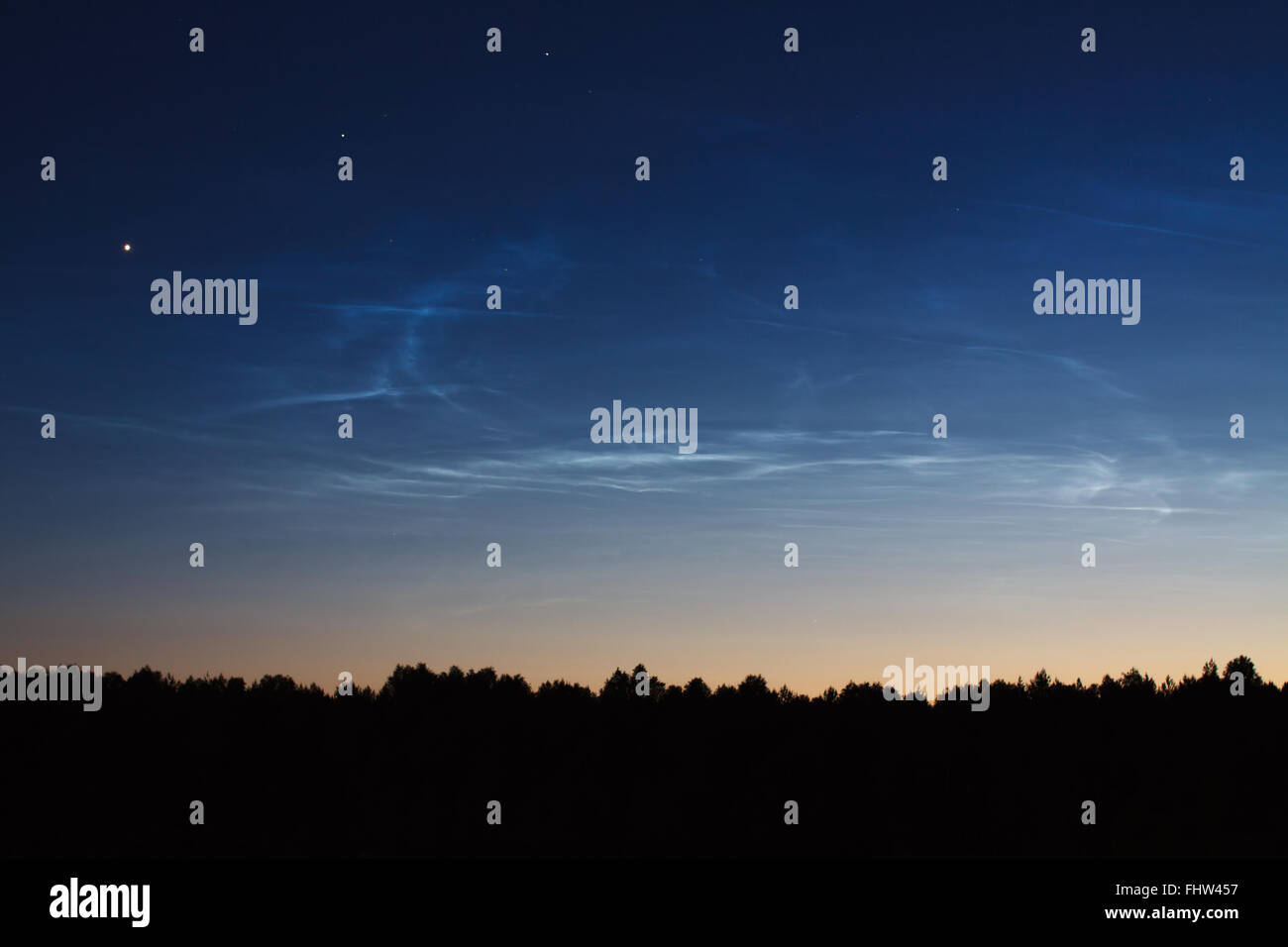 Nachtwolken Nacht Landschaft schönen Himmel Stockfoto