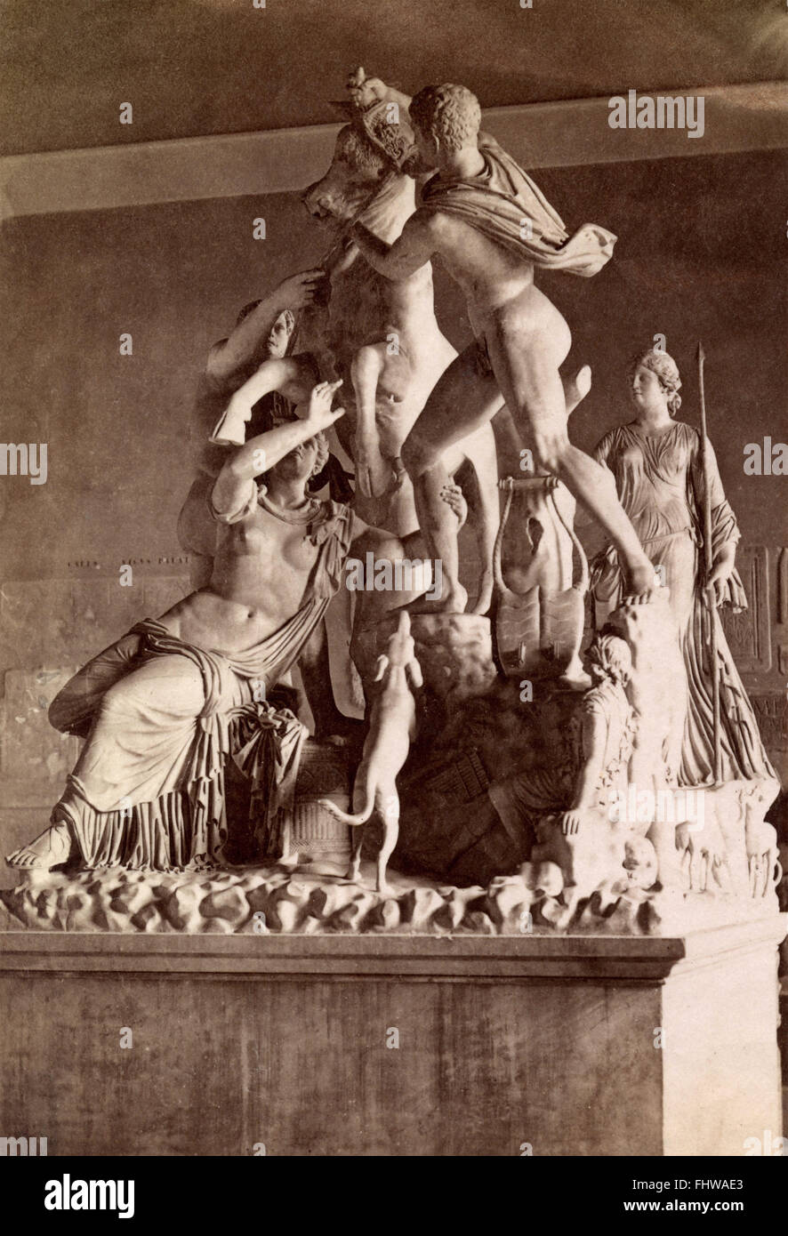 Statue, die die Bestrafung der Dirce, genannt Farnese Bull Stockfoto