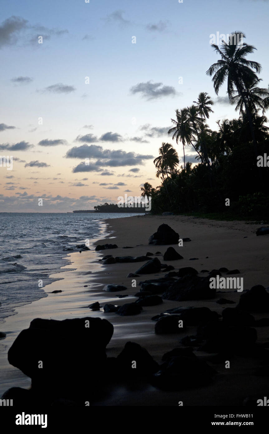 Beach-Barriere Boqueirão - Küste von Alagoas Stockfoto