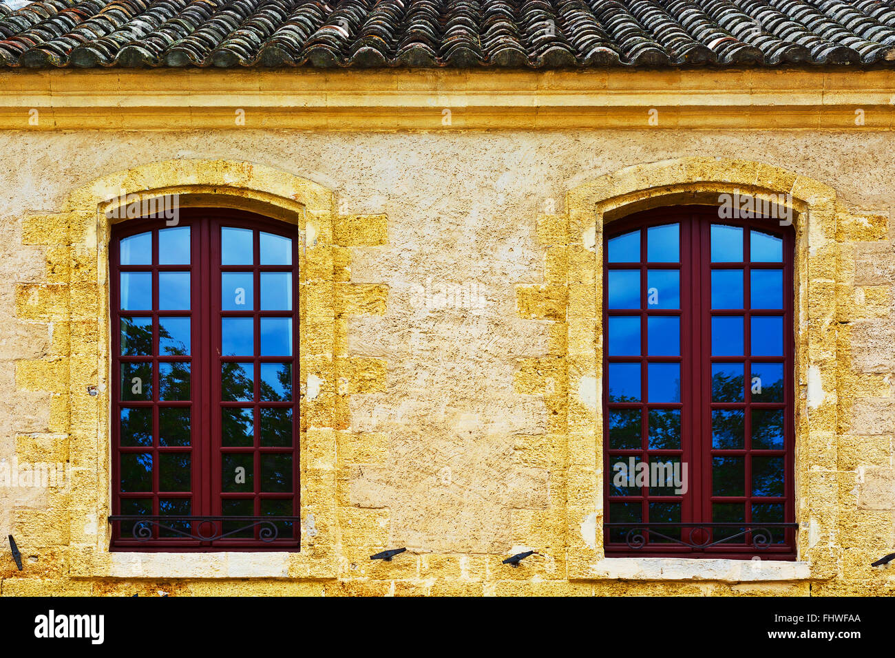 Französische Fenster Stockfoto