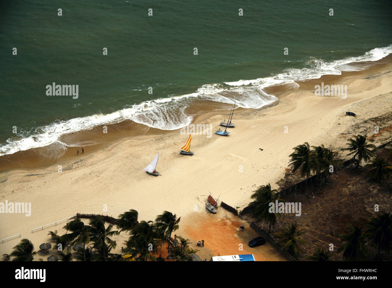 Luftaufnahme der Strand in der Gemeinde Caucaia Cumbuco - Fortaleza Stockfoto