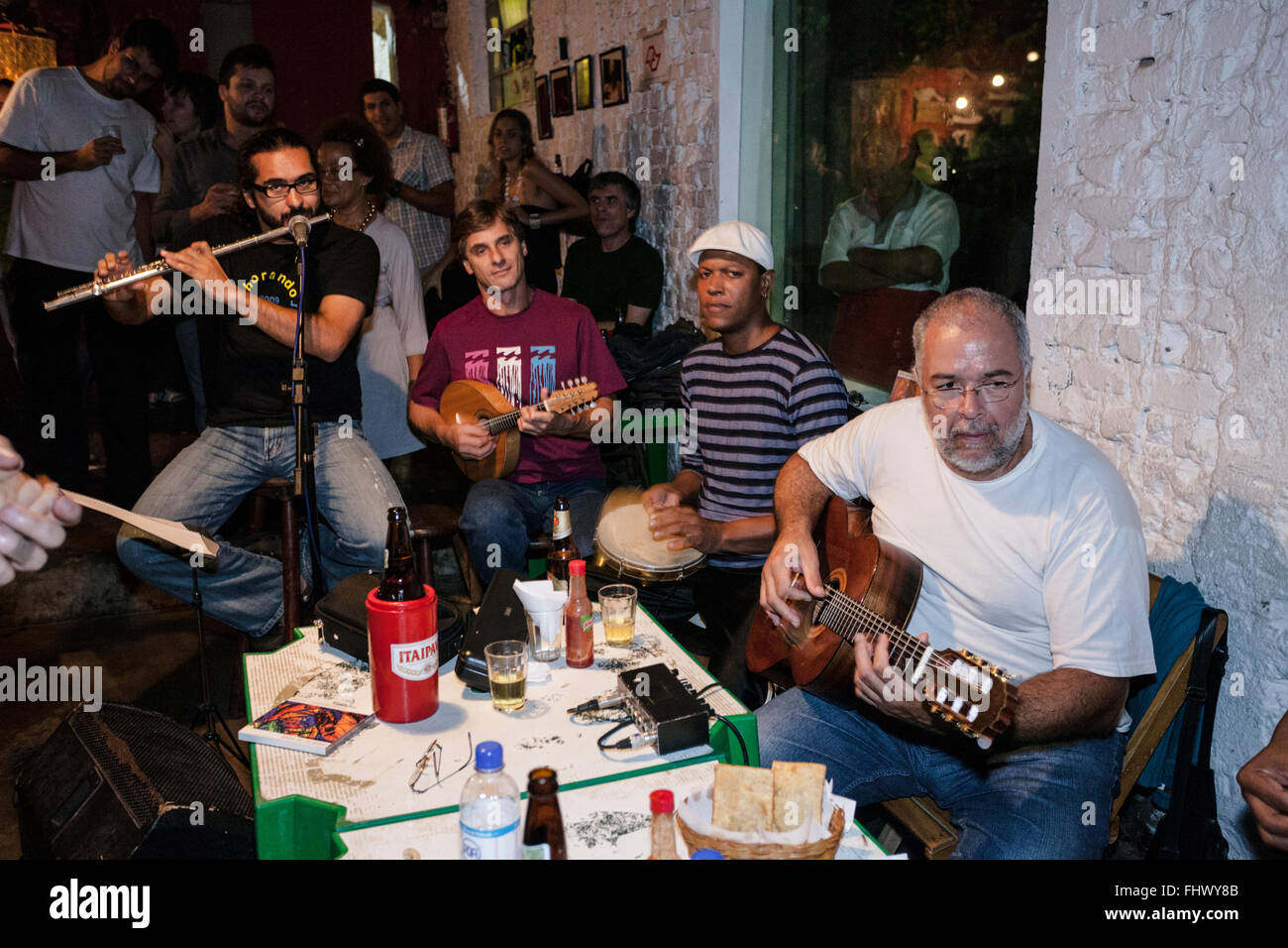 Nachtleben - Samba tanzen O Borogodo Club in Vila Madalena, São Paulo Stockfoto