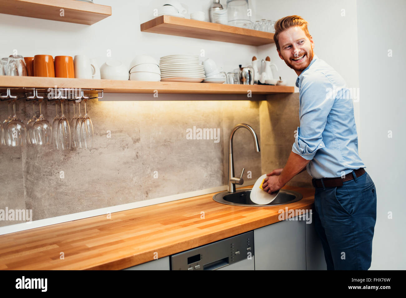 Halten Sie Hände sauber, indem sie zu waschen ist hygienisch Stockfoto