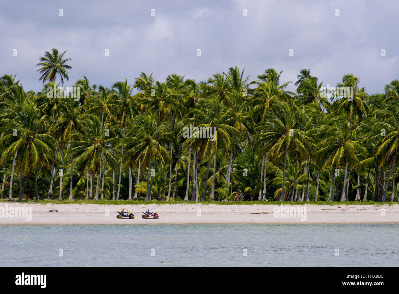 Buggys machen Sightseeing in Ponta de Mangue Stockfoto