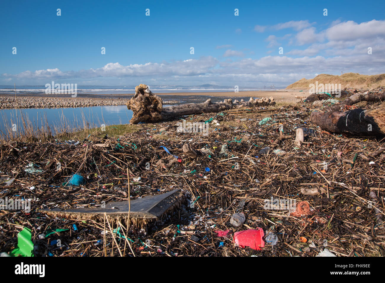 Morfa Strand, Sand Margam, Port Talbot, South Wales, UK. Stockfoto