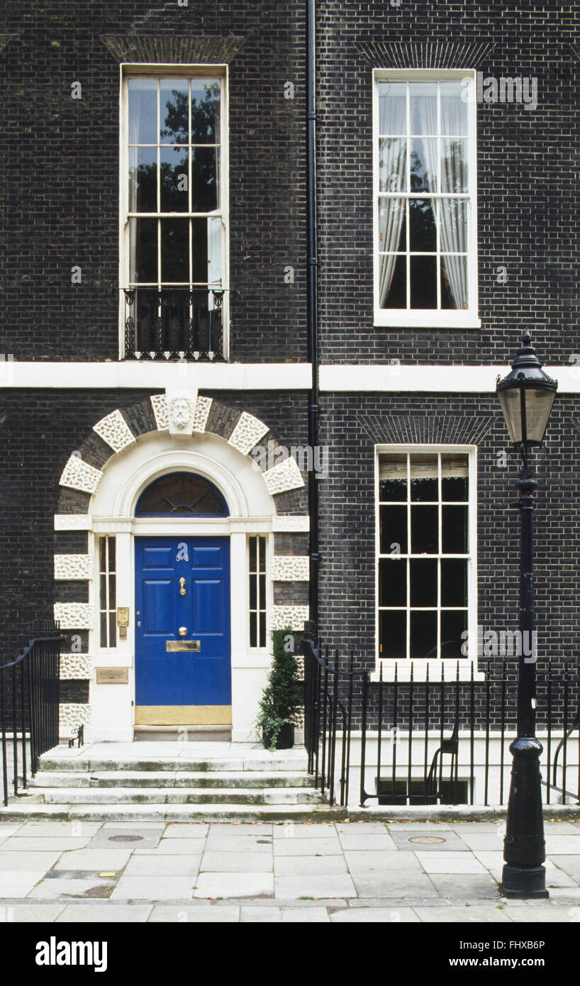 Europa, Großbritannien, England, London, Bloomsbury, Bedford Square, Fassade ein georgianisches Haus Stockfoto