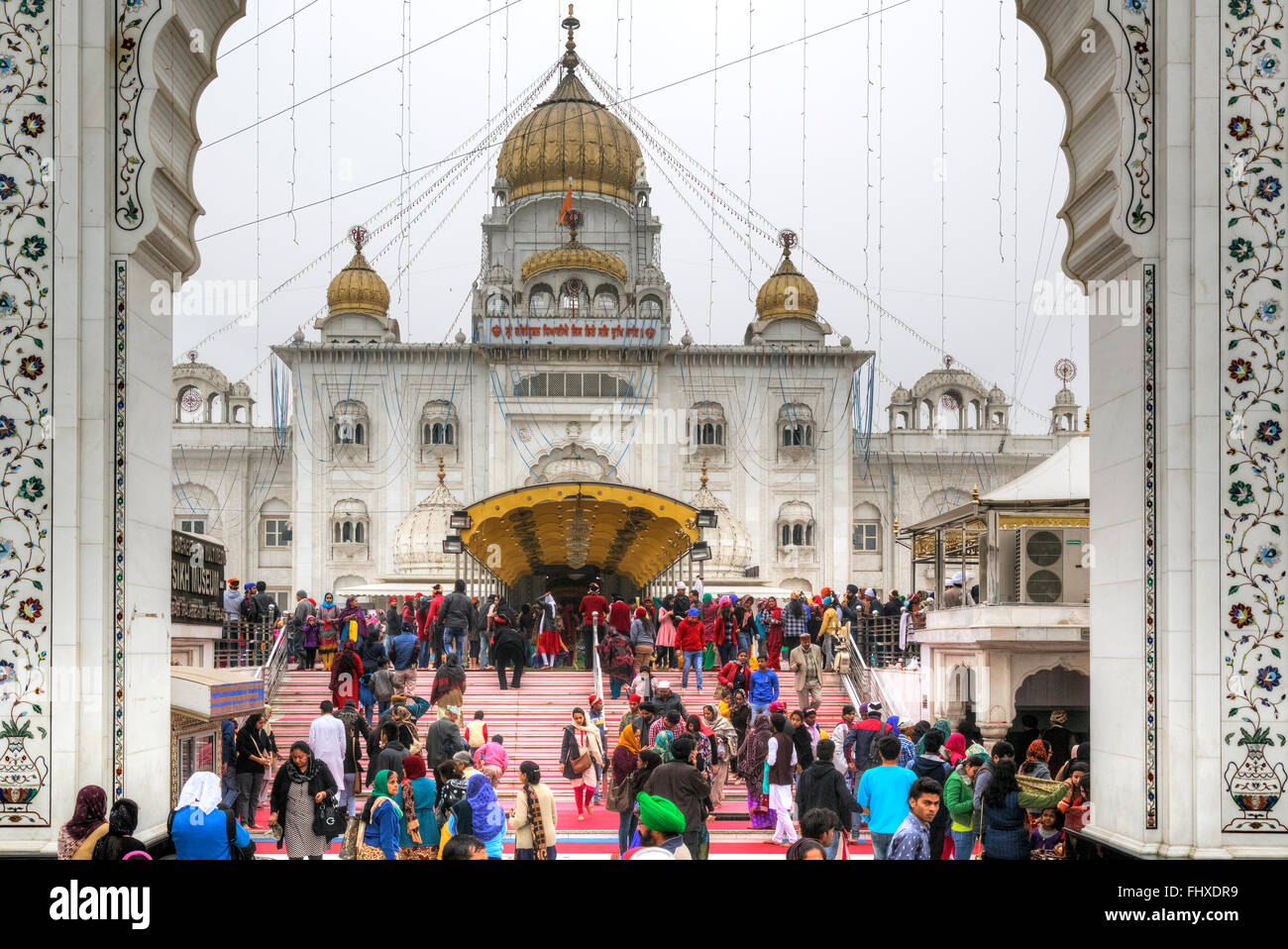 Gurdwara Bangla Sahib, Delhi, Indien, Asien Stockfoto