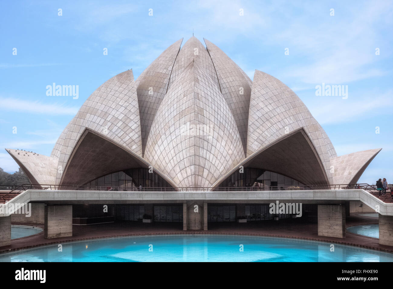 Lotus-Tempel, Delhi, Indien, Asien Stockfoto